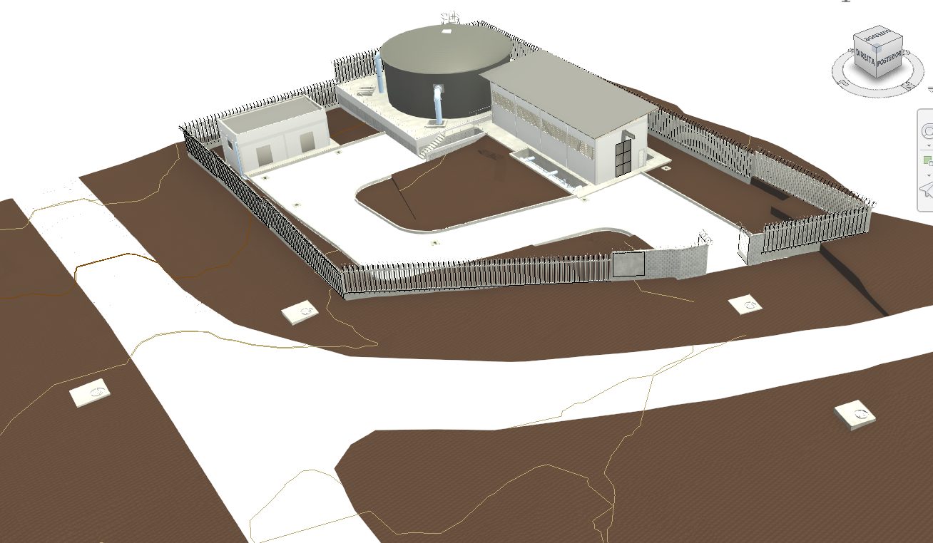 Modelo BIM no Revit - vista geral