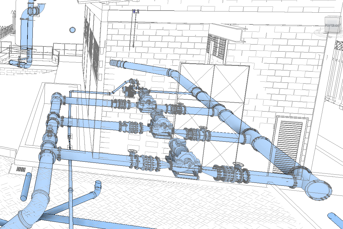 Modelo BIM no Revit - detalhes construtivos