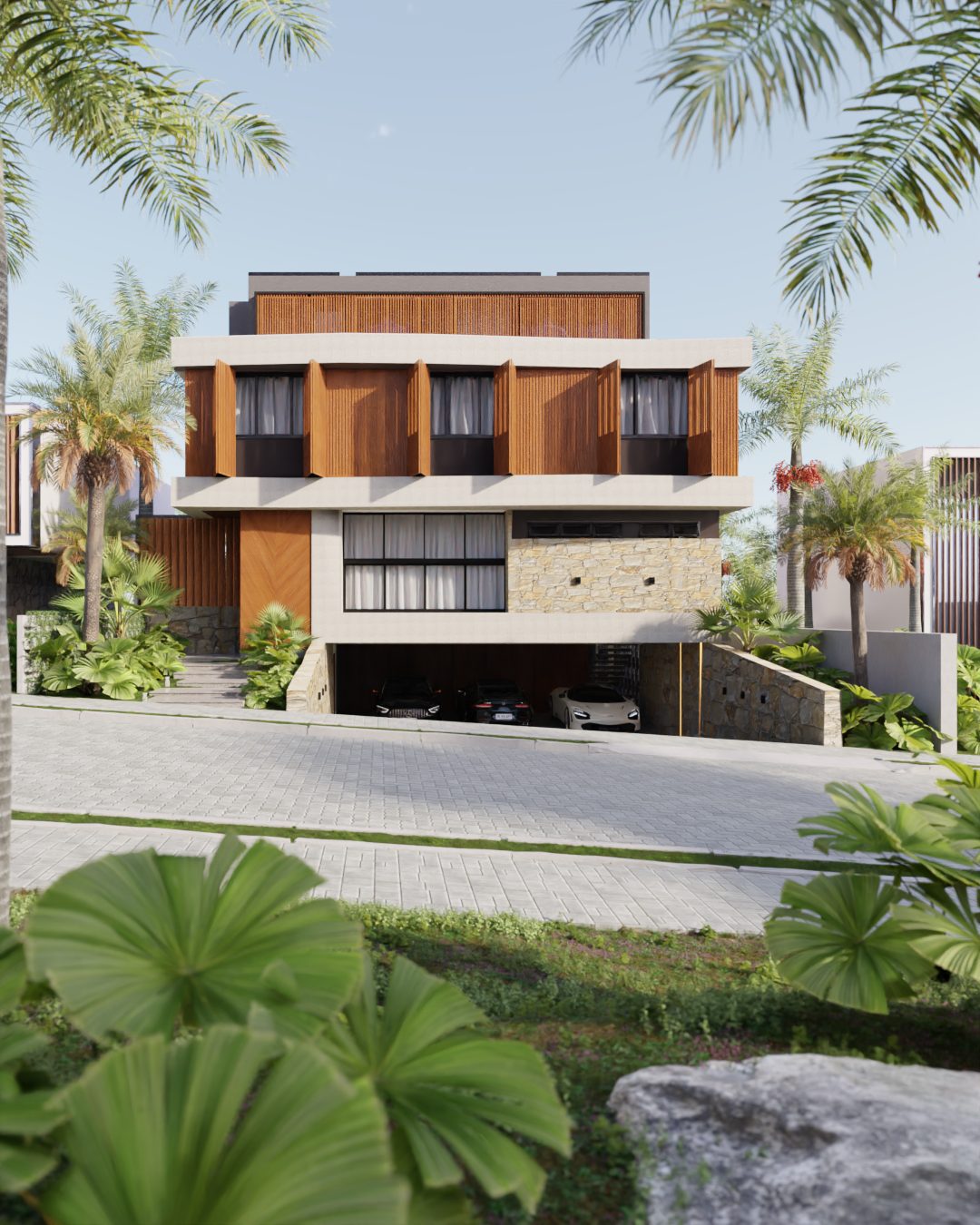 Residencia de alto padrao - Fachada Casa Guarajuba