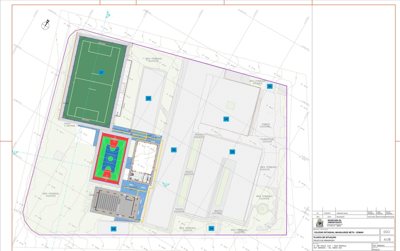 Escolas Gov. Bahia - Planta urbanistica