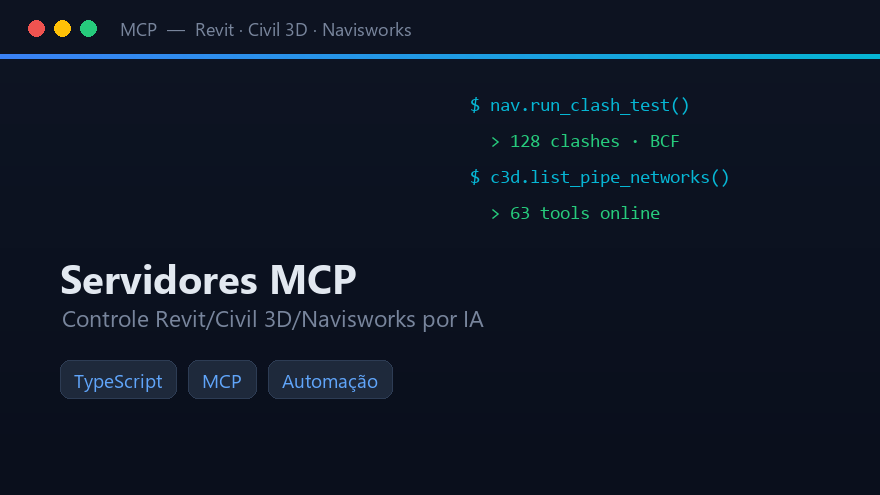 Servidores MCP para Revit, Civil 3D e Navisworks